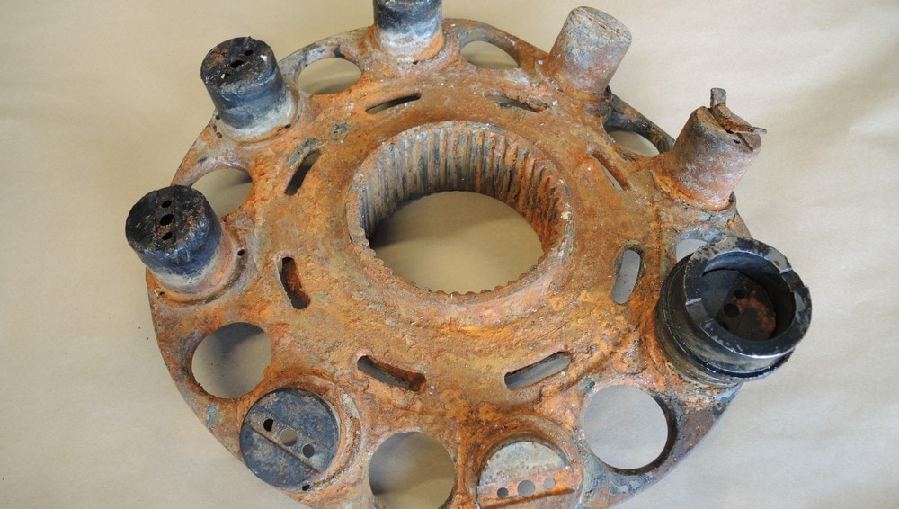 Holderen til de åtte planetgearene i Turøy-heilkopter