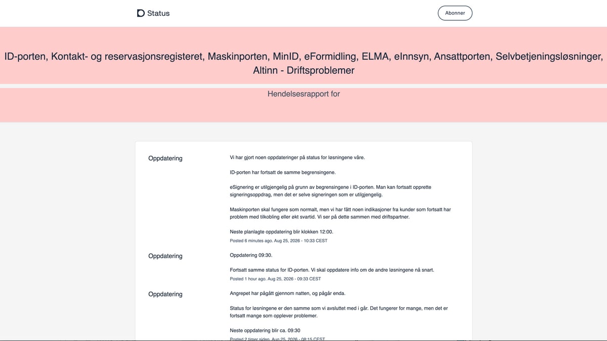 Dataangrepet mot offentlige tjenester fortsetter