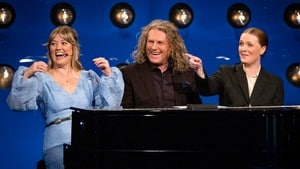 Artistene som gir oss musikkglede i kveld er Thom Hell og Robert Post og Stine Andreassen og Louien.