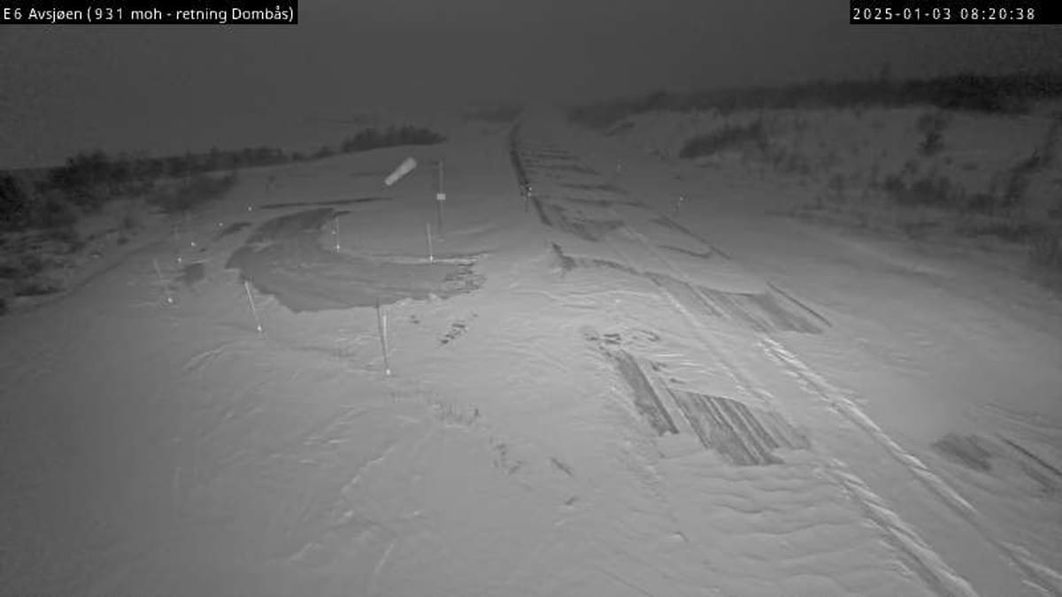 E6 over Dovrefjell stengt på grunn av uvær