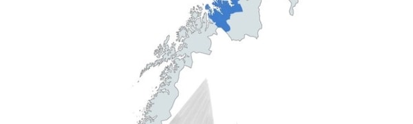 Her er nordre valgkrets / Davveguovllu válgabiire. Sametinget
