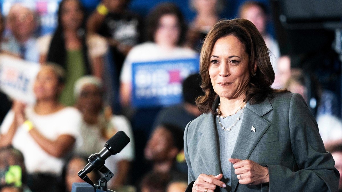 Kamala Harris slår Trump på meningsmåling