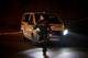 Photo: Nadir Alam / NRK Policewoman at the roadblock in front of a police car