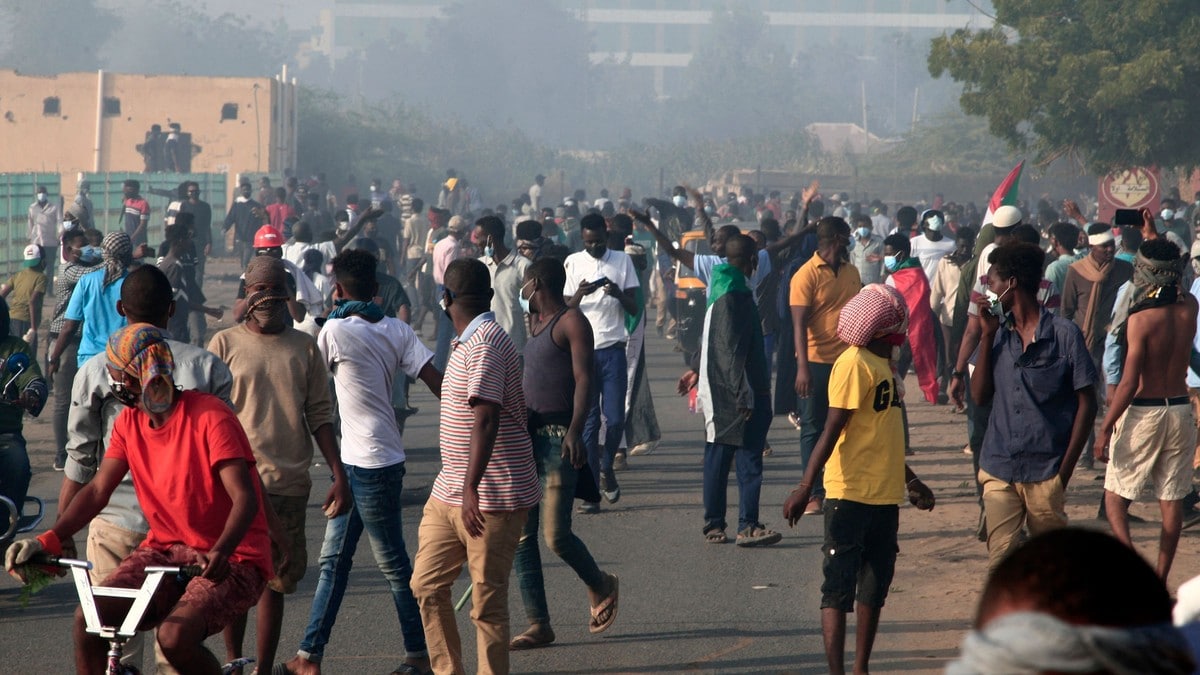 To drept under protester i Sudan
