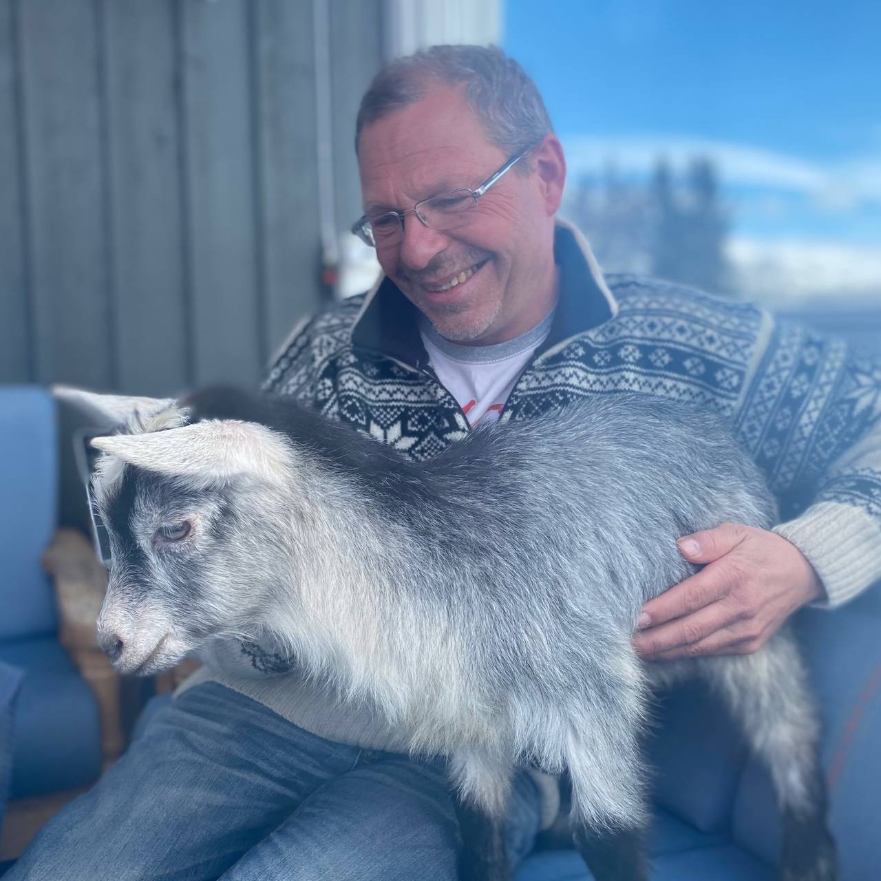 Jon Rune Bakken med geitekilling på fanget