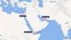 Illustrasjon: NRK, © OpenMapTiles © OpenStreetMap contributors Hormuz og Bab-el-Mandeb. kopi