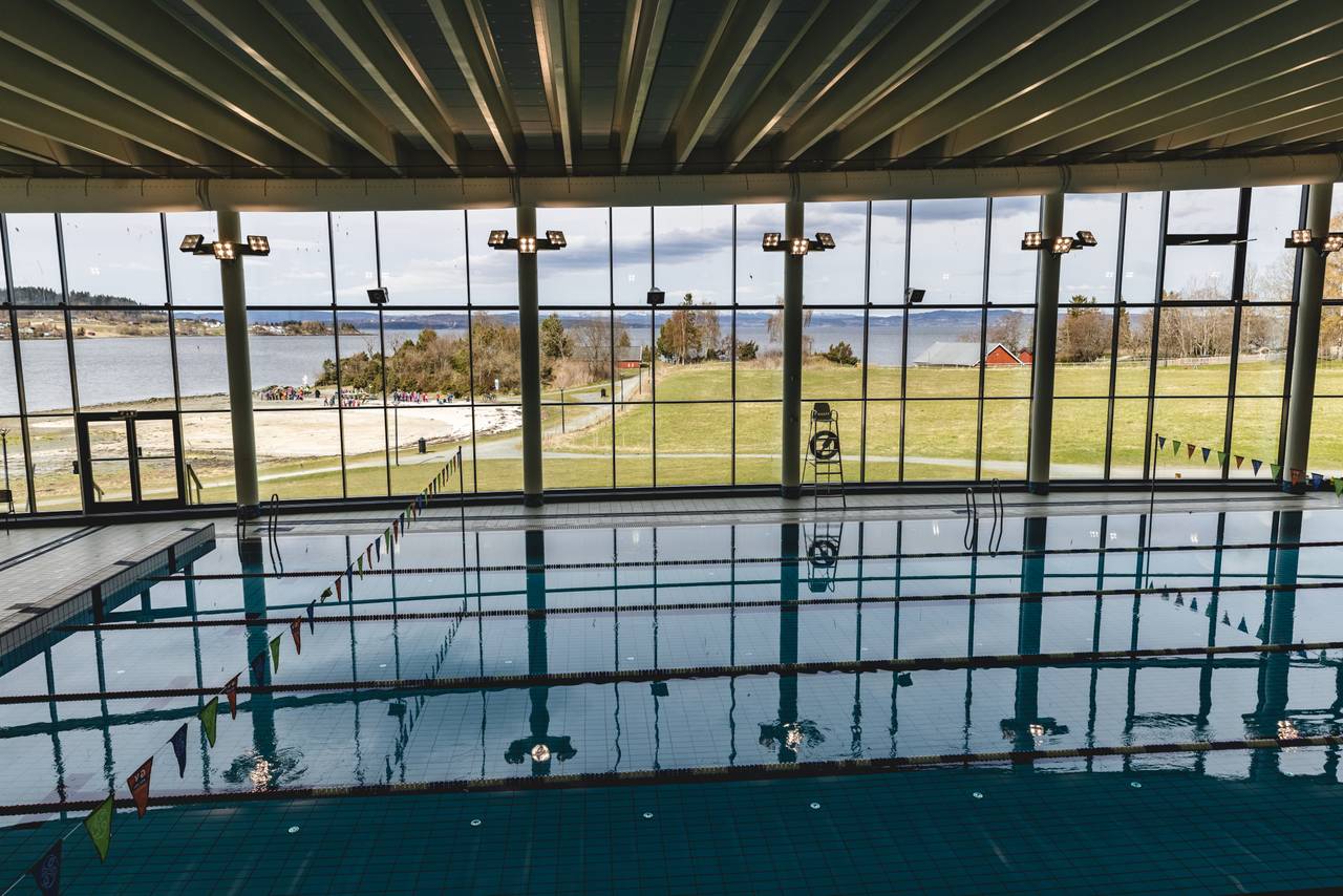 Hele Norge svømmer: Svømmebasseng i Trønderhallen i Levanger