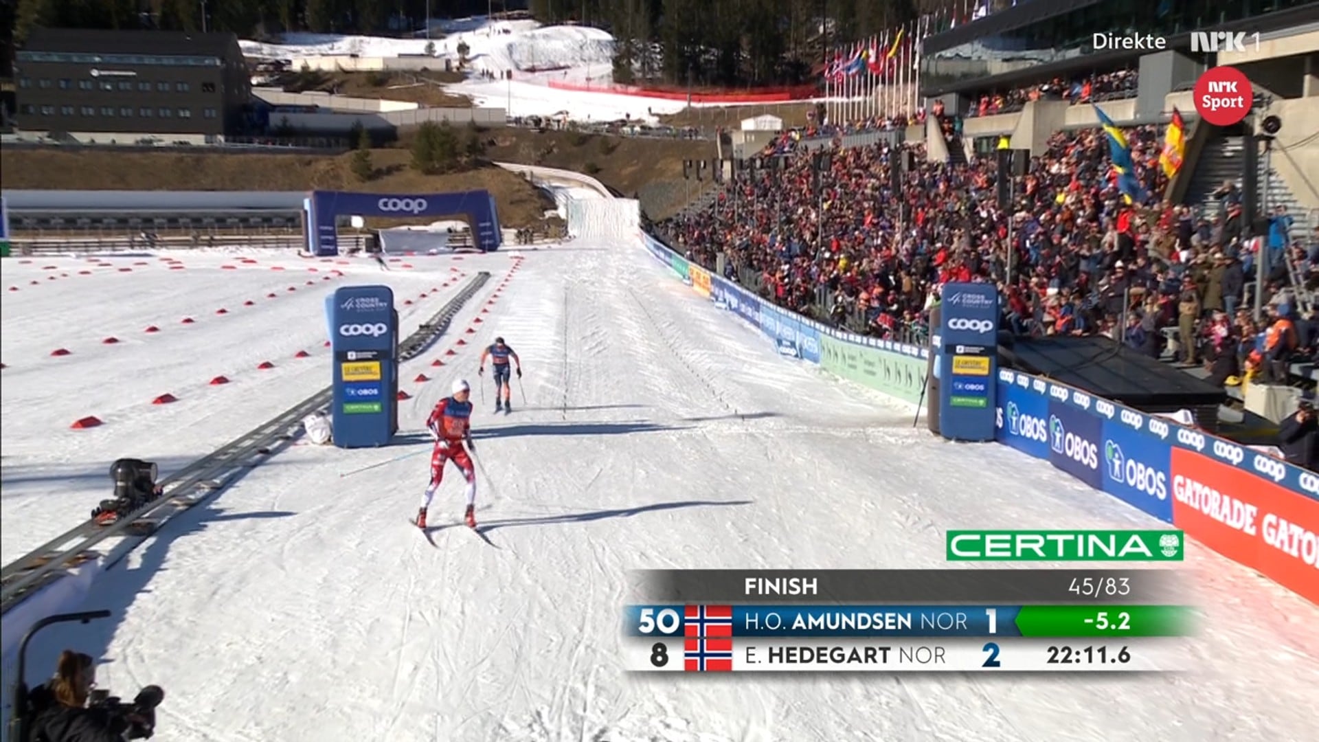 Østberg Amundsen tukta Klæbo i Kollen