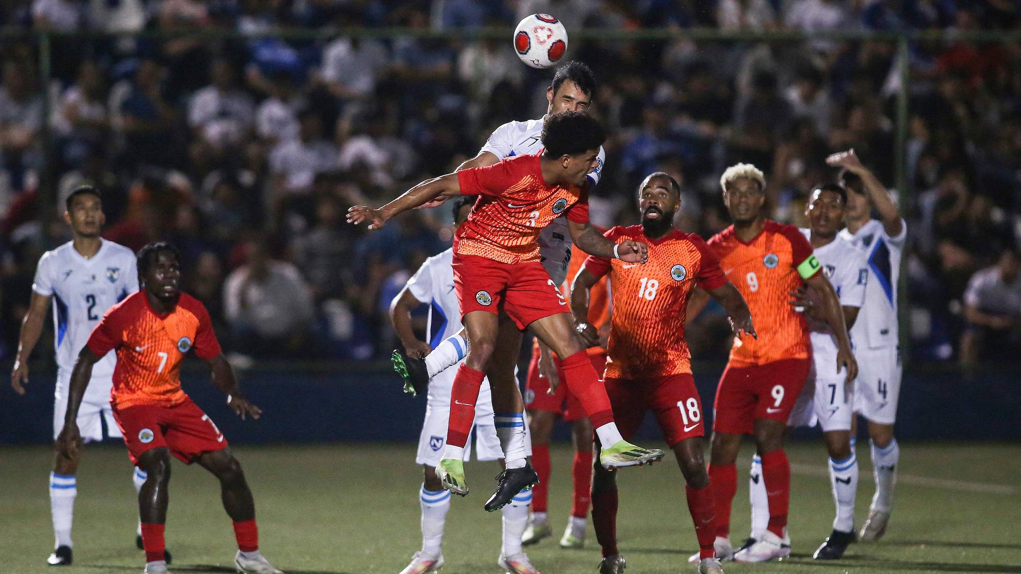 Fotballkamp mellom Montserrat og Nicaragua i 2024