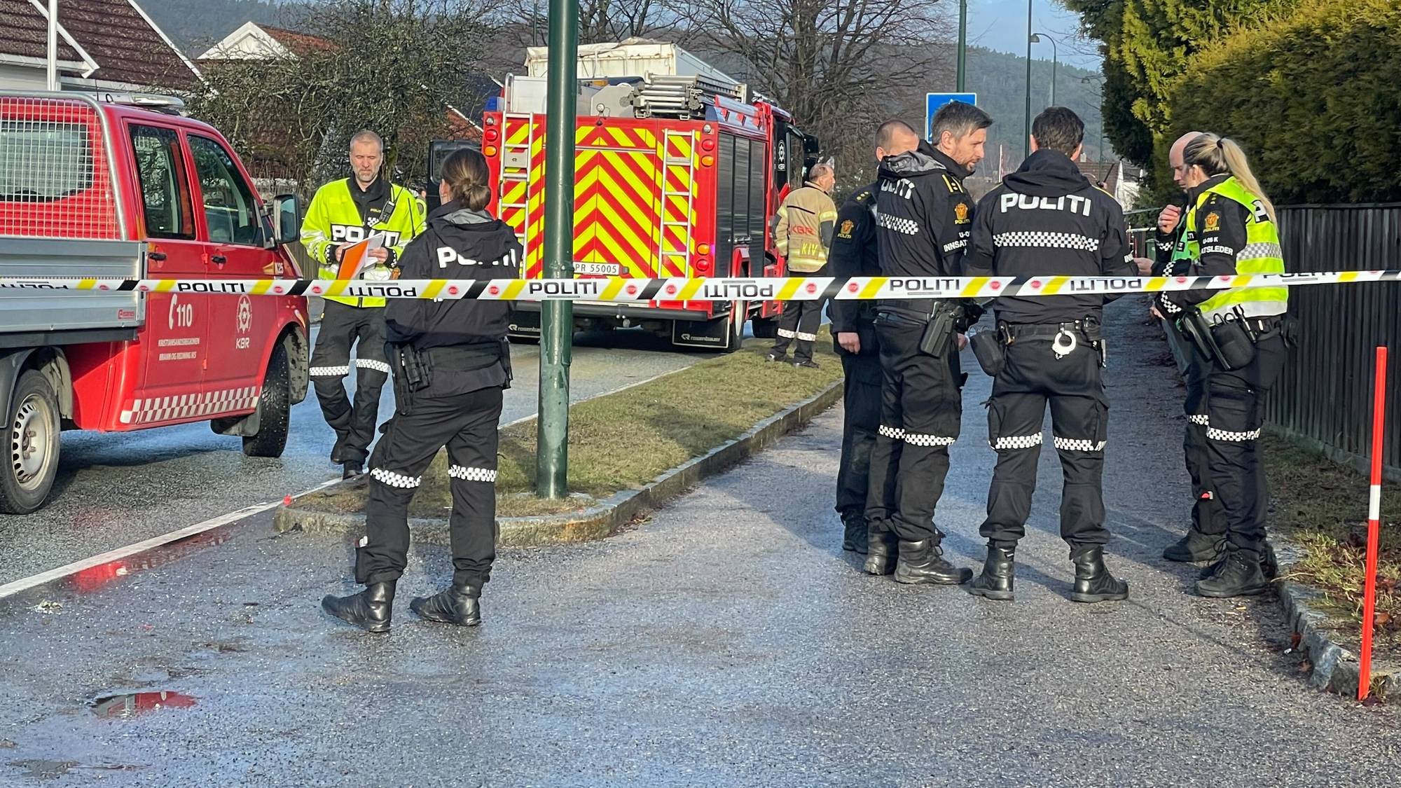 Nødetatene rykket ut til en dødsulykke i Torridalsveien i Kristiansand. 