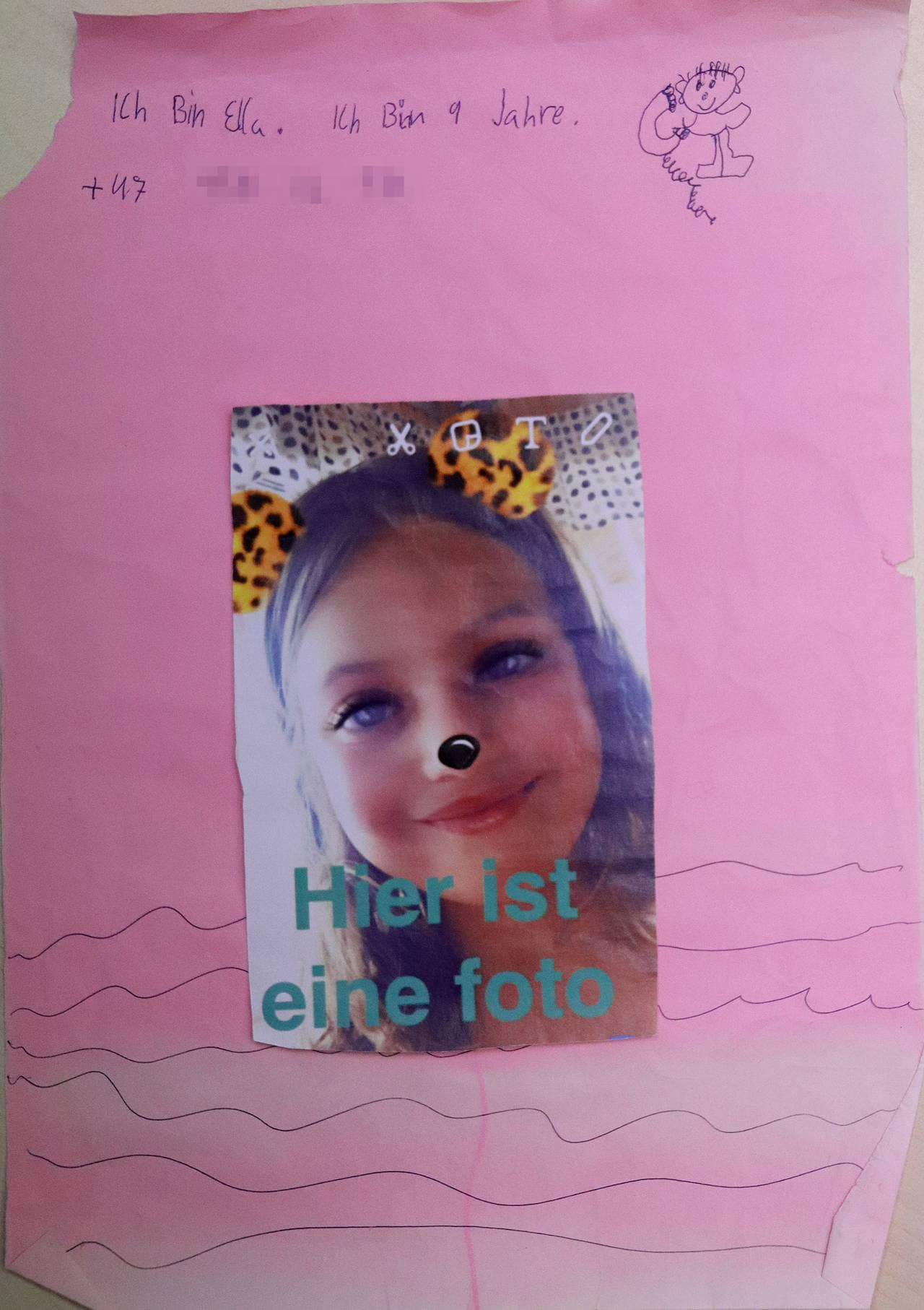 Flaskepost fra tyske Ella. Hun skriver