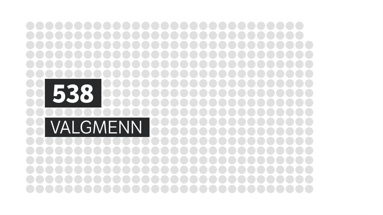 538 valgmenn totalt