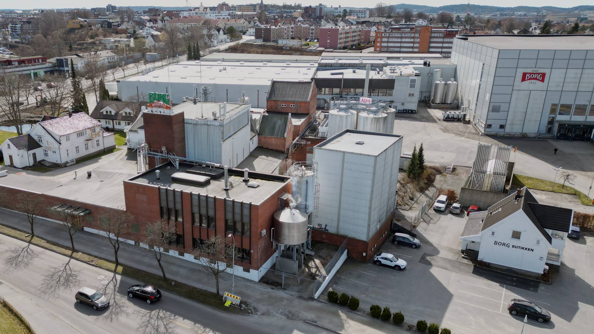 Borg bryggeri sett fra luften