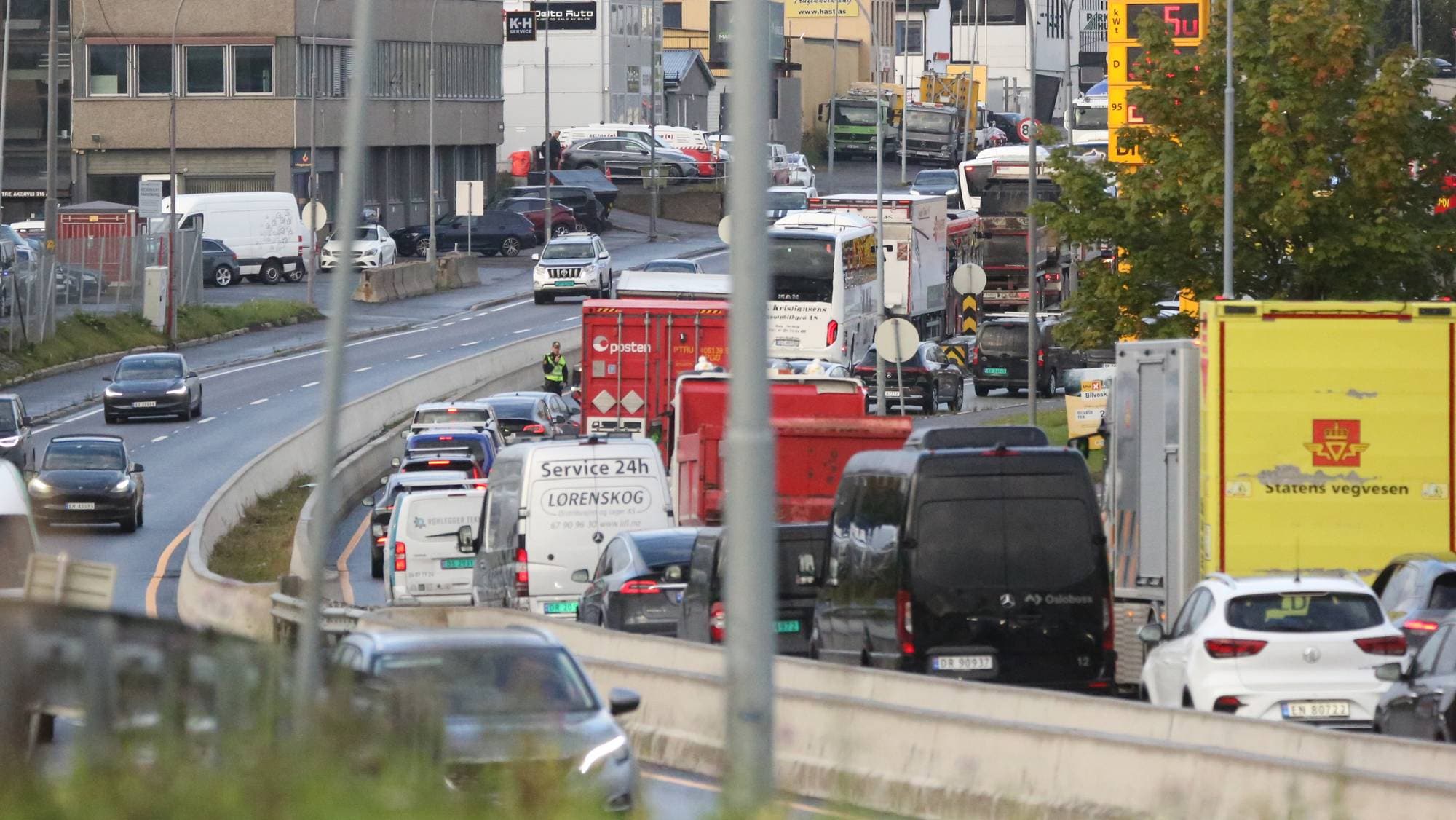 Trafikkulykke på Østre Aker vei