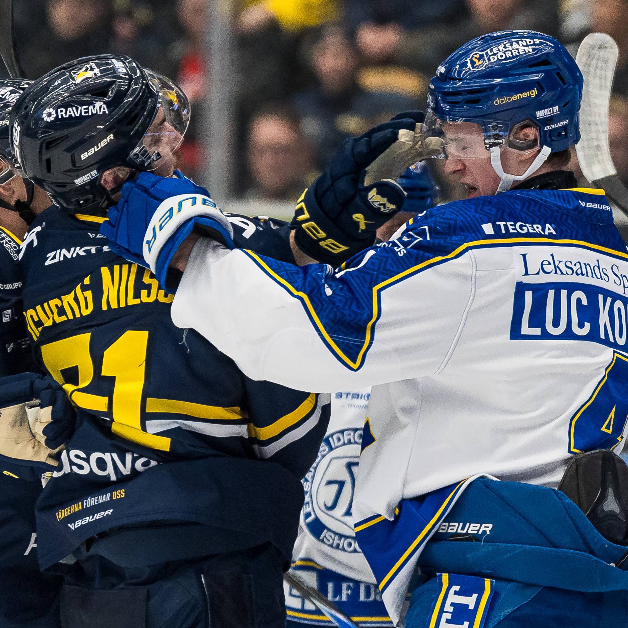 Tinus Luc Koblar i aksjon for Leksand.