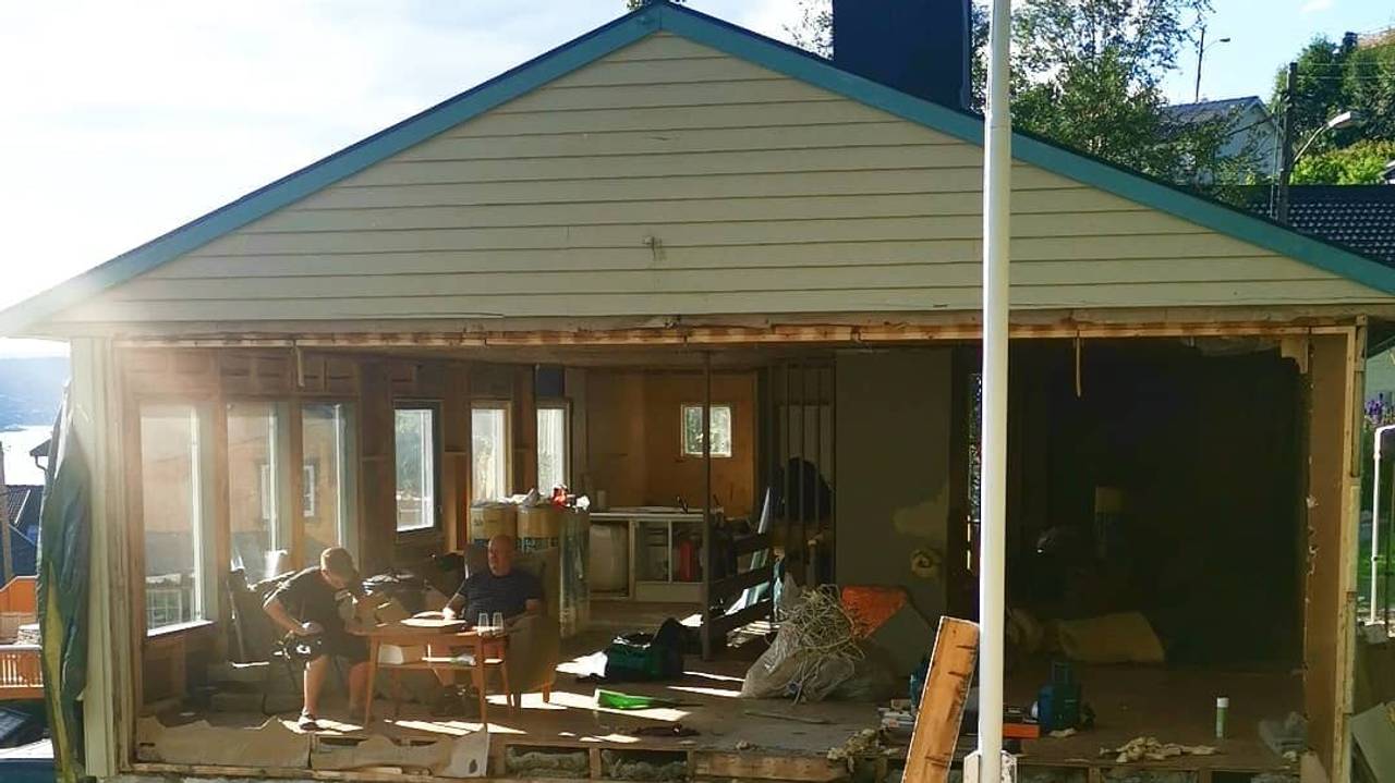 Hus under renovasjon