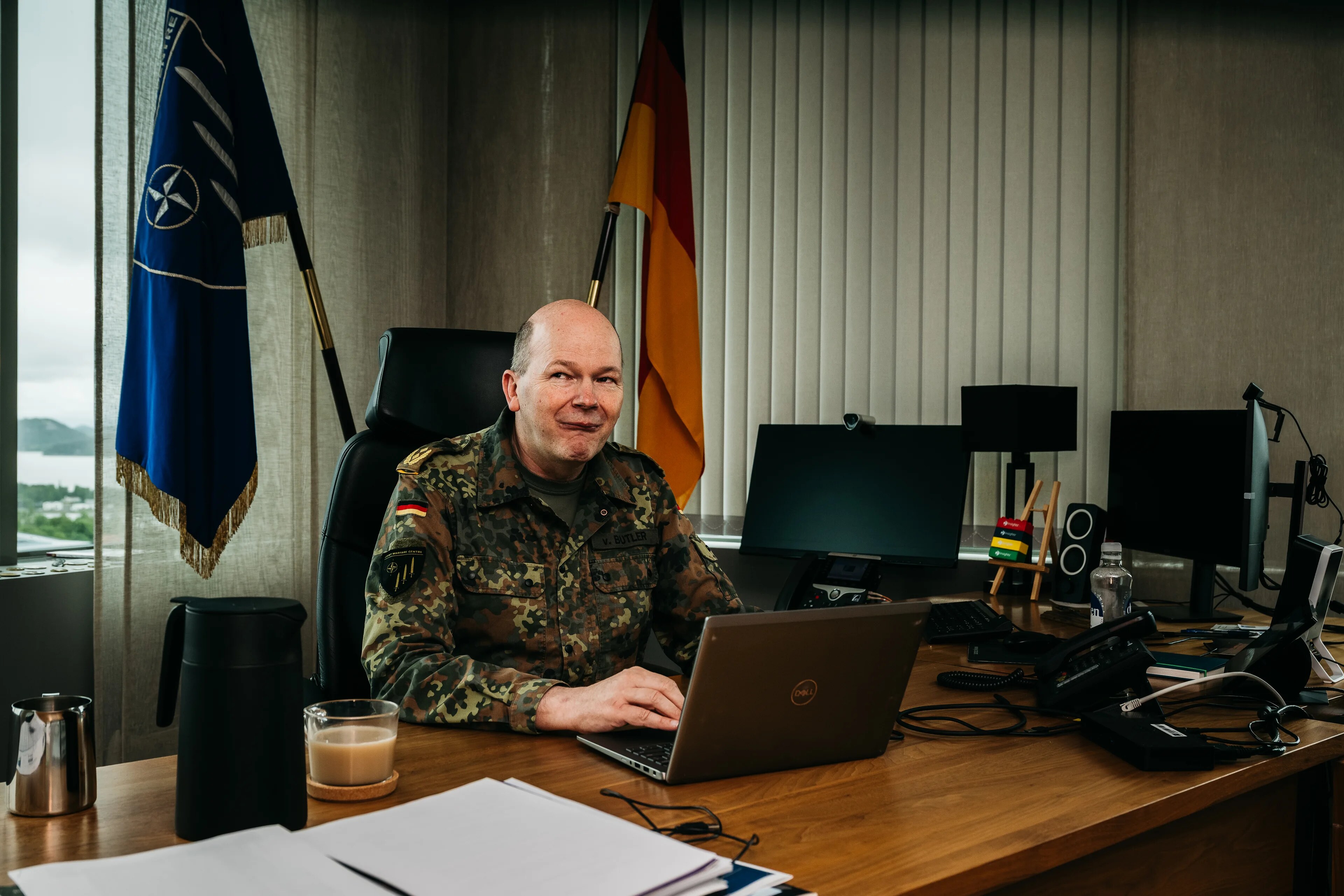 Generalmajor Ruprecht von Butler er sjef for Nato-basen Joint Warfare Centre (JWC) på Jåttå i Stavanger. Det er Nato sitt krigføringssenter.