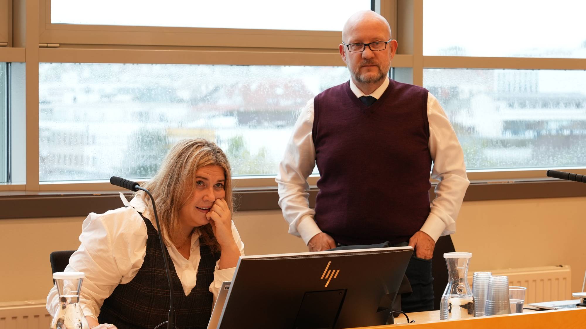 Grete Bollestad og Geir Evanger under drapsforbund-rettssaken mot tre tenåringer i Sandnes. 
