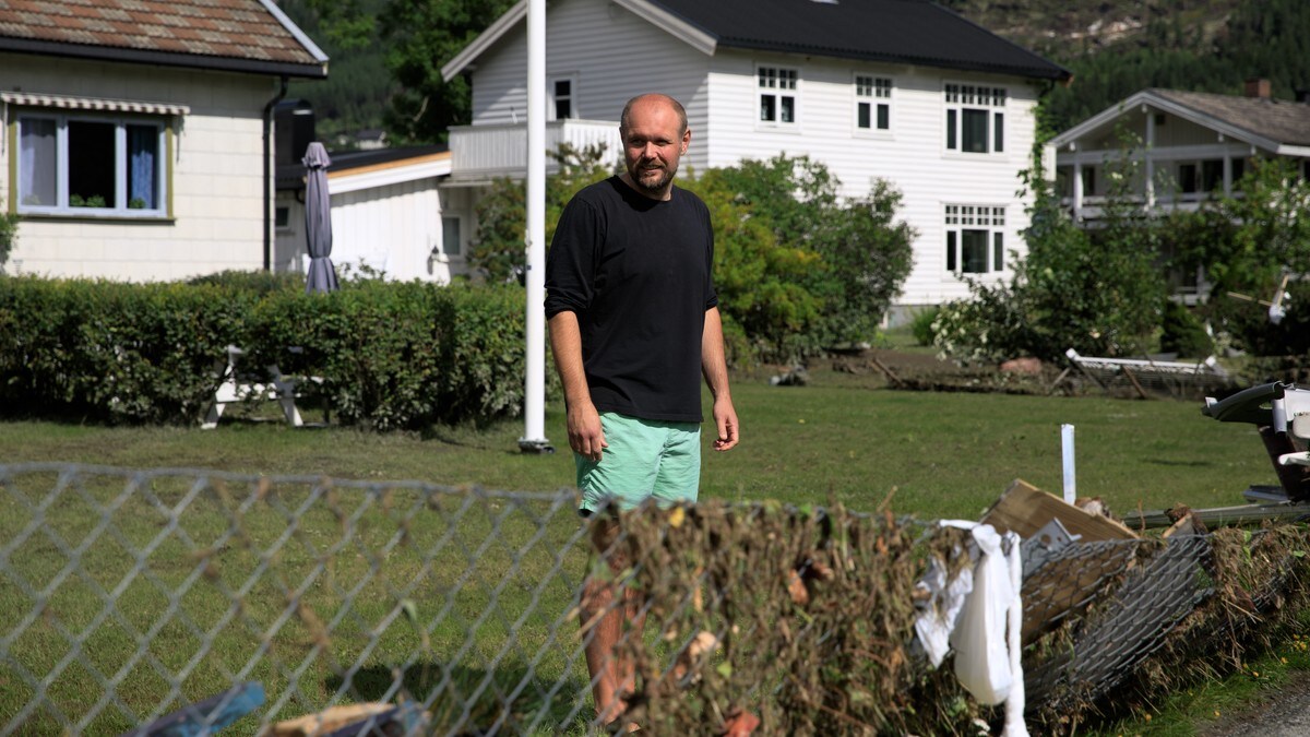 Geir besøkte huset sitt etter flommen: – Skrekkblandet fryd