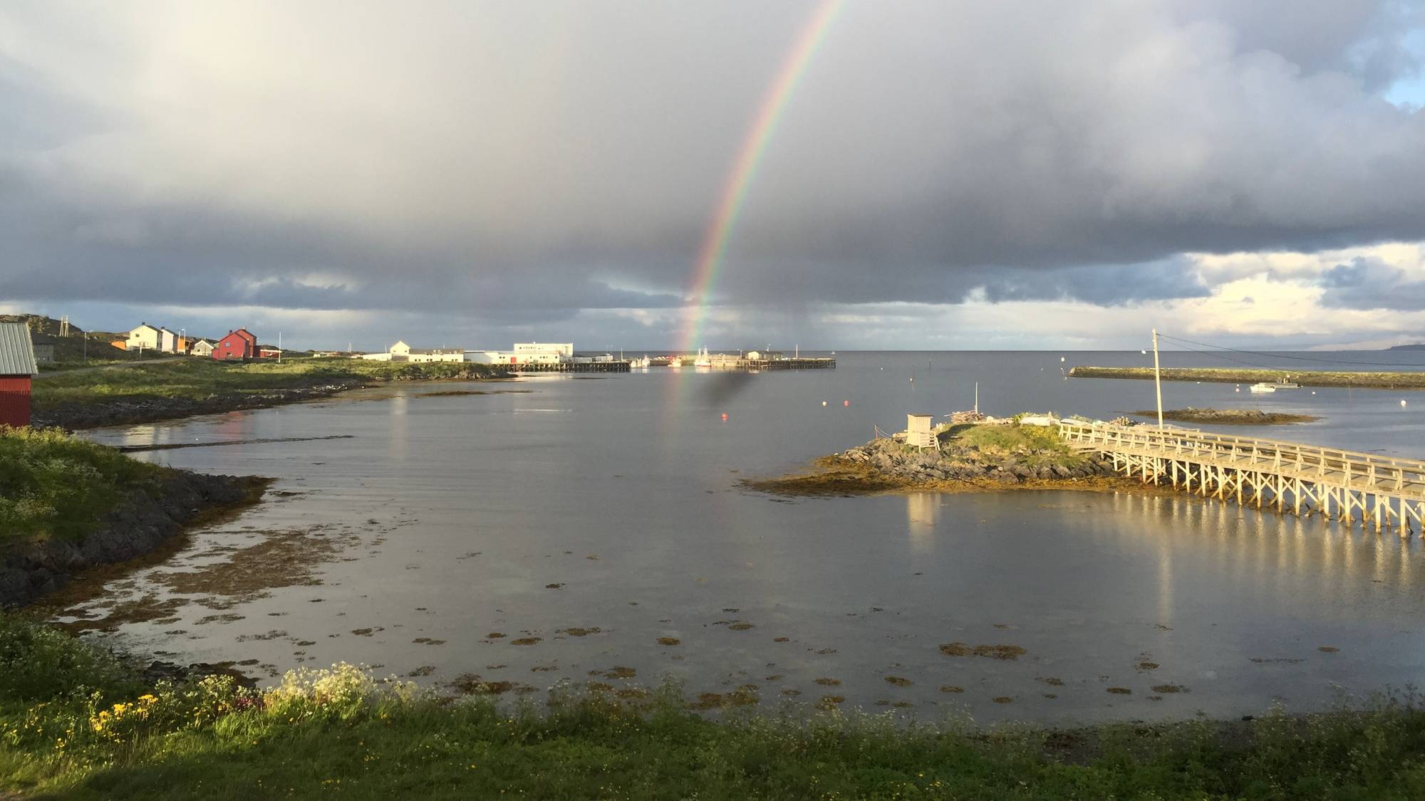 Dette er området granaten ble funnet, Gamvik havn.