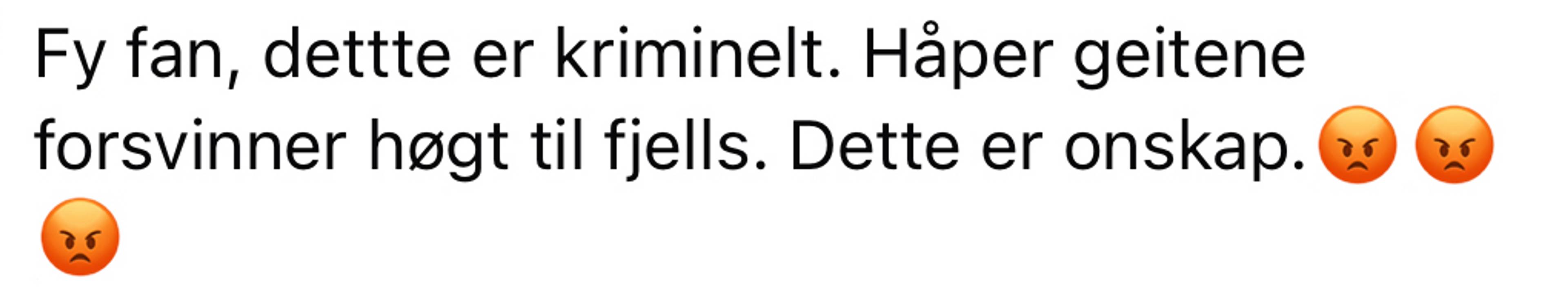 skjermdump frå facebookgruppa som vil bevare geiteflokken på Kvist.