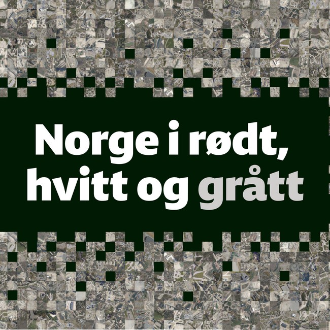 Norge i rødt, hvitt og grått: NRK har brukt kunstig intelligens til å kartlegge naturtap i Norge.