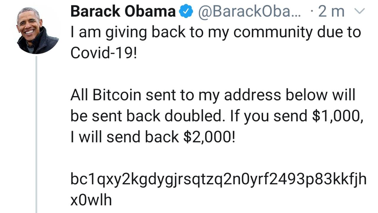 Obamas twitter-konto ble hacket