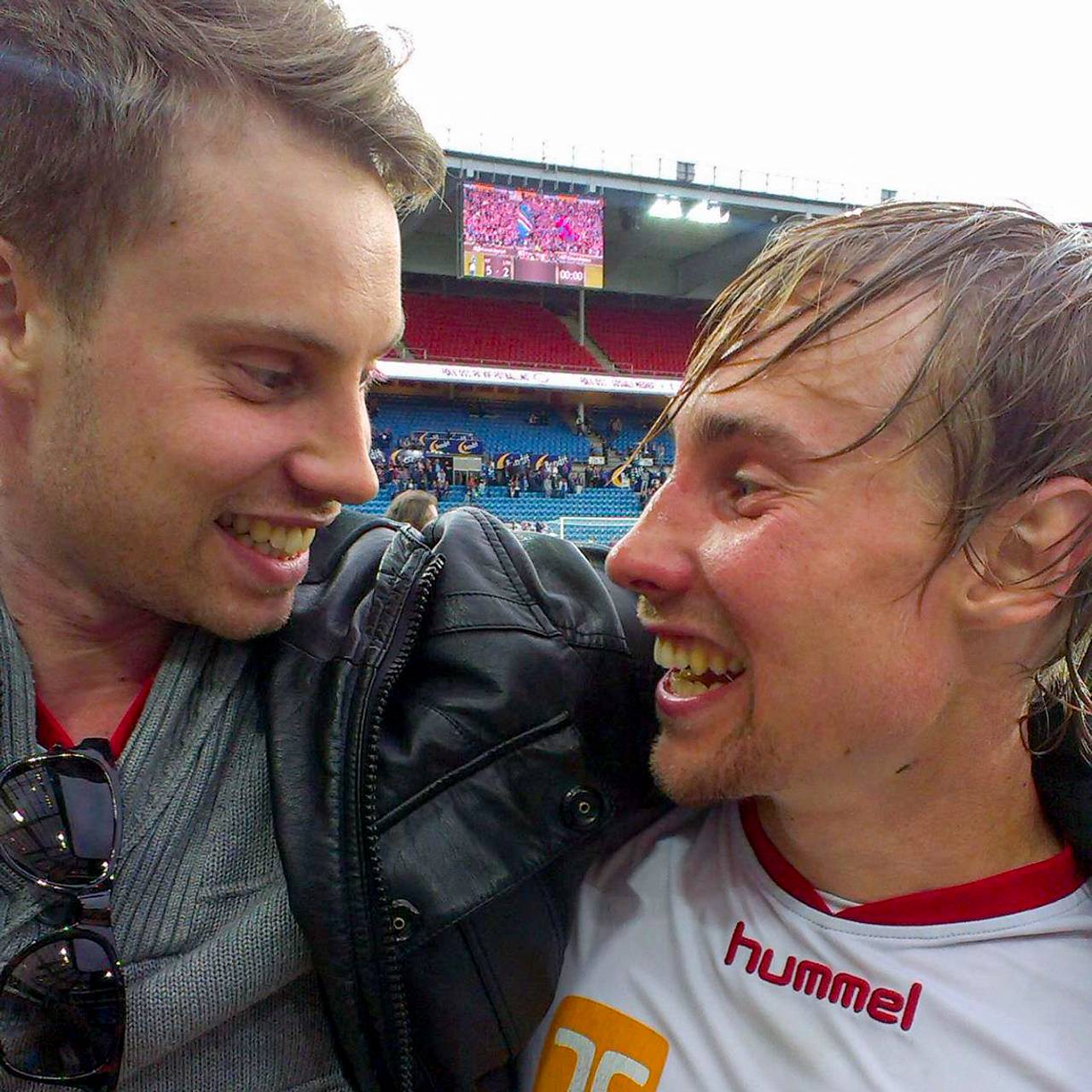 Bjørn og Anders etter VIF-Lyn i cupen