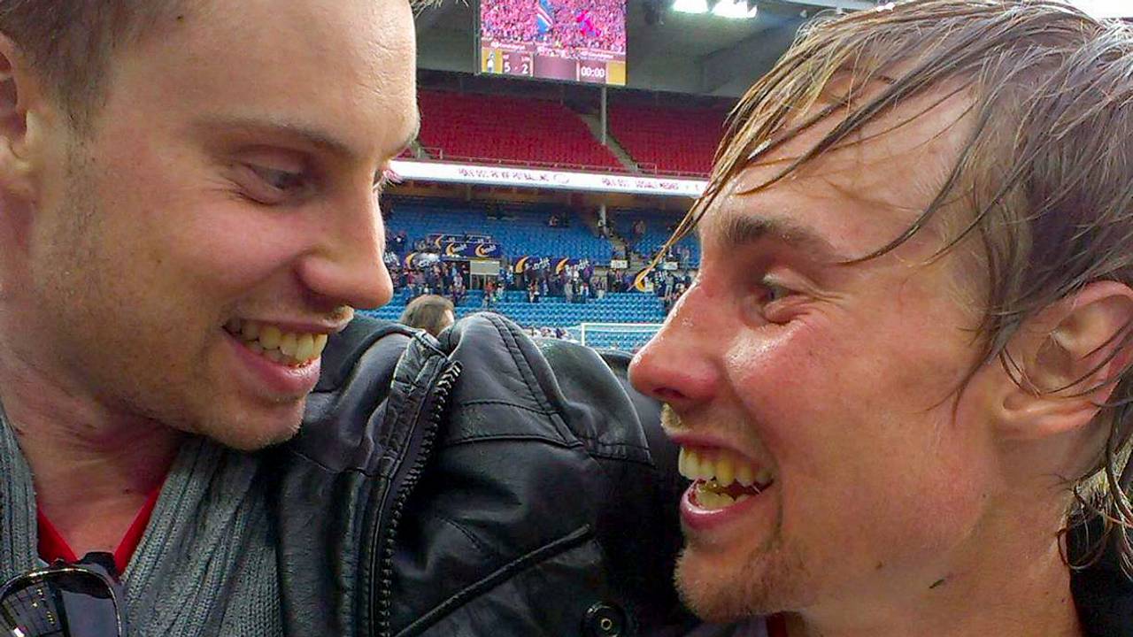Bjørn og Anders etter VIF-Lyn i cupen