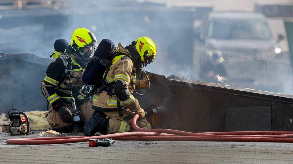 Melding om brann på Grans bryggeri - åpne flammer