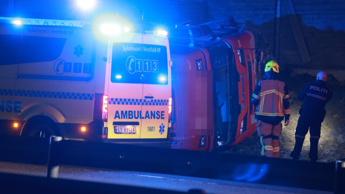 E-18 stengt i begge retninger