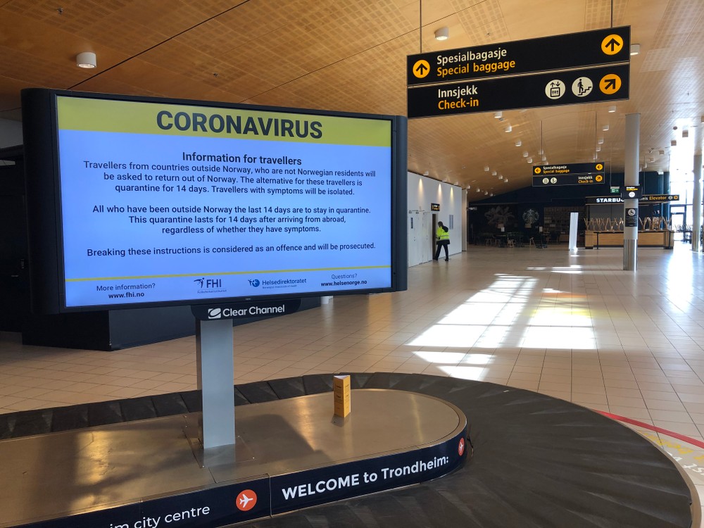 Stenger utenlandsterminalen på Værnes – flytrafikken stuper