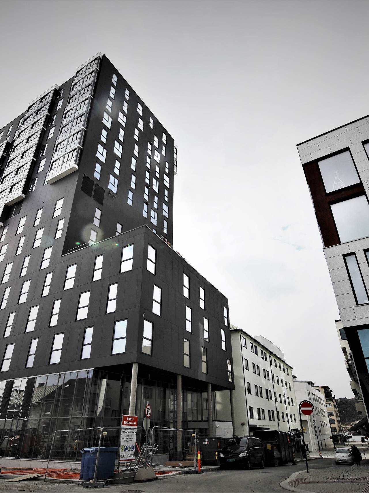 Høye bygg i Bodø sentrum.