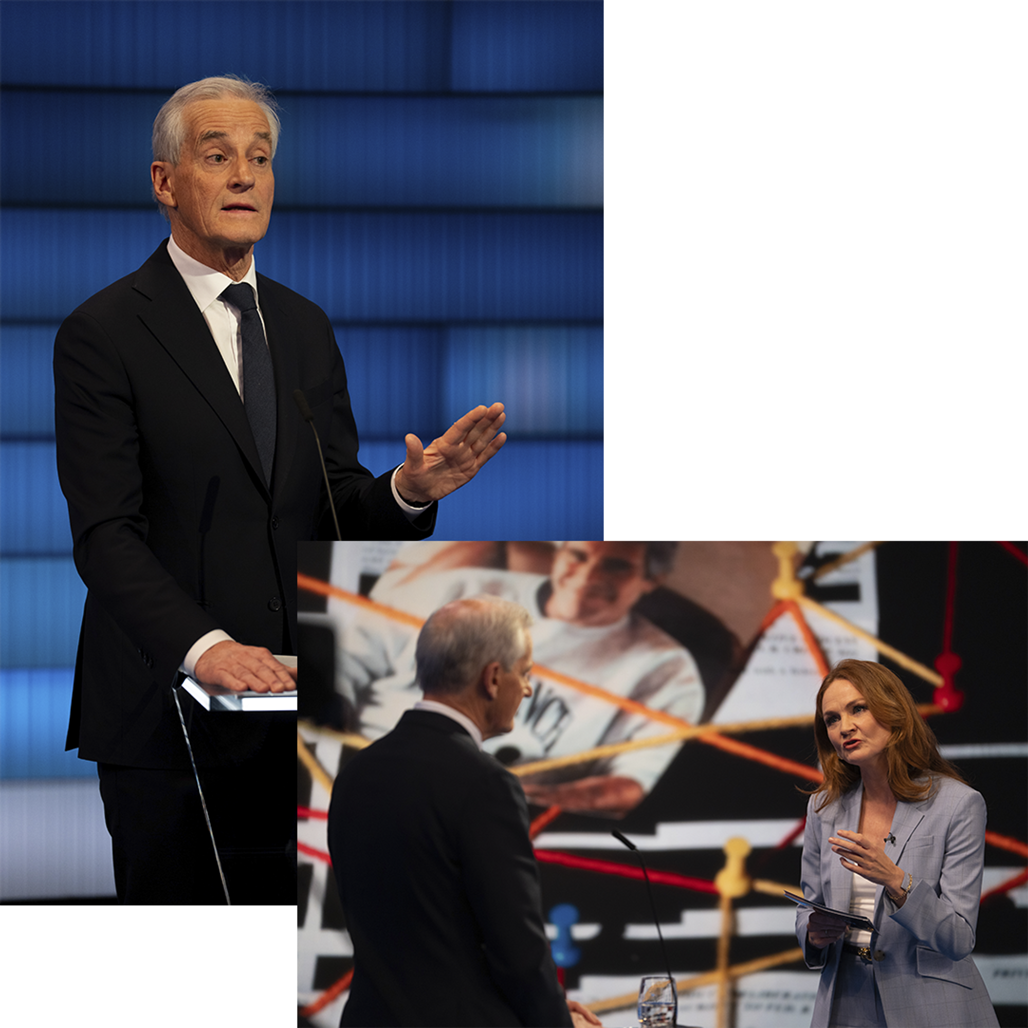 Støre og Vartdal i Debatten-studio