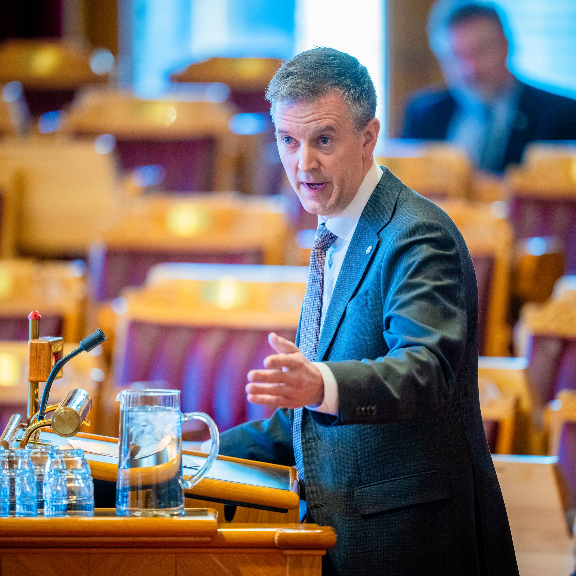 Erling Sande (Sp) i Stortingets spørretime.