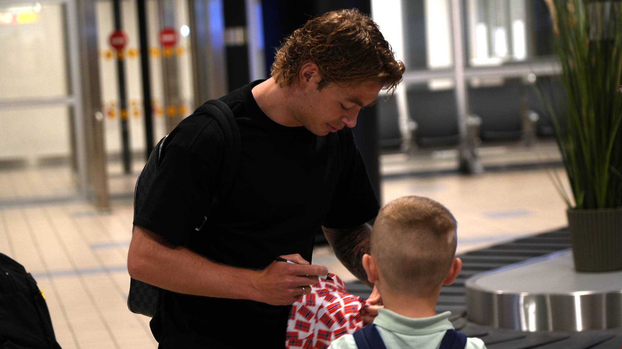Patrick Berg på Bodø Lufthavn etter VM