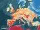 Copernicus Sentinel / ESA Et satellittbilde som viser blå, oransje og røde områder i Europa.