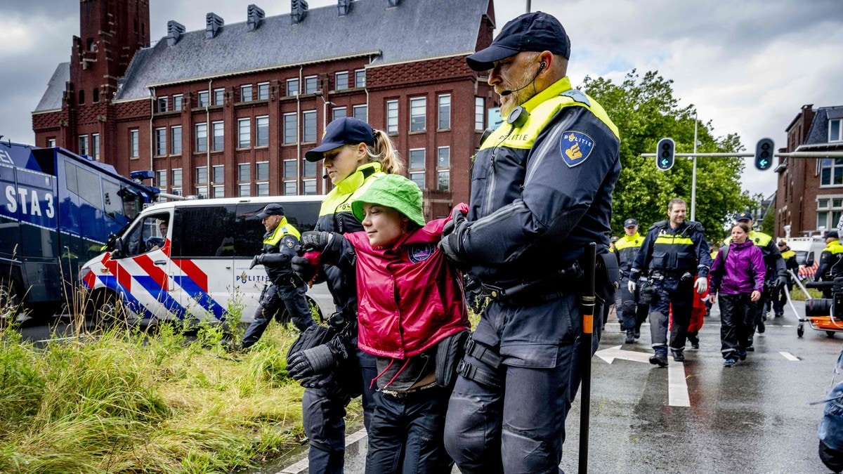 SVT: Greta Thunberg pågrepet i Nederland