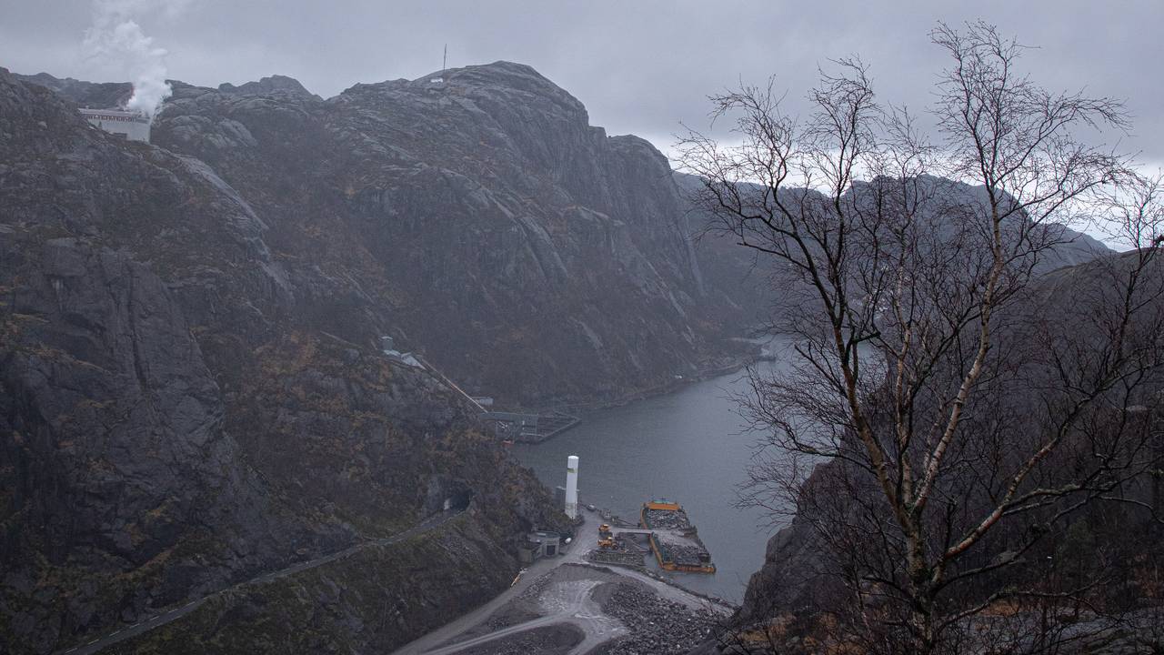 Totalbilde av Jøssingfjorden, sett fra fjellet