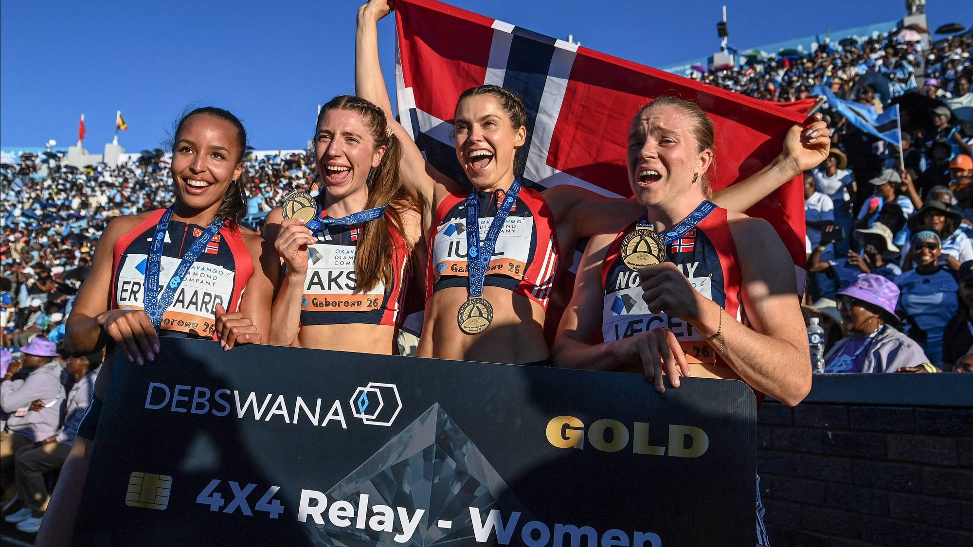 amalie luei tok nylig vm-gull sammen med lakeri ertzgaard, josefine tomine eriksen aks og henriette jæger