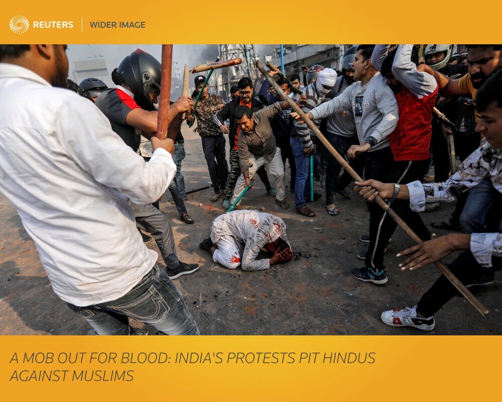 Angrep med sverd, stokker og skytevåpen i Indias hovedstad