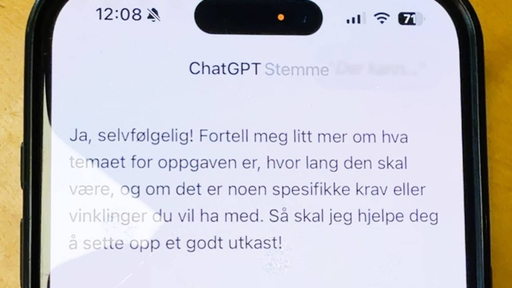 Chat-GPT er mer enn villig til å hjelpe til med en oppgave. 