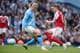AP Erling Braut Haaland og Martin Ødegaard i en Premier League-kamp.