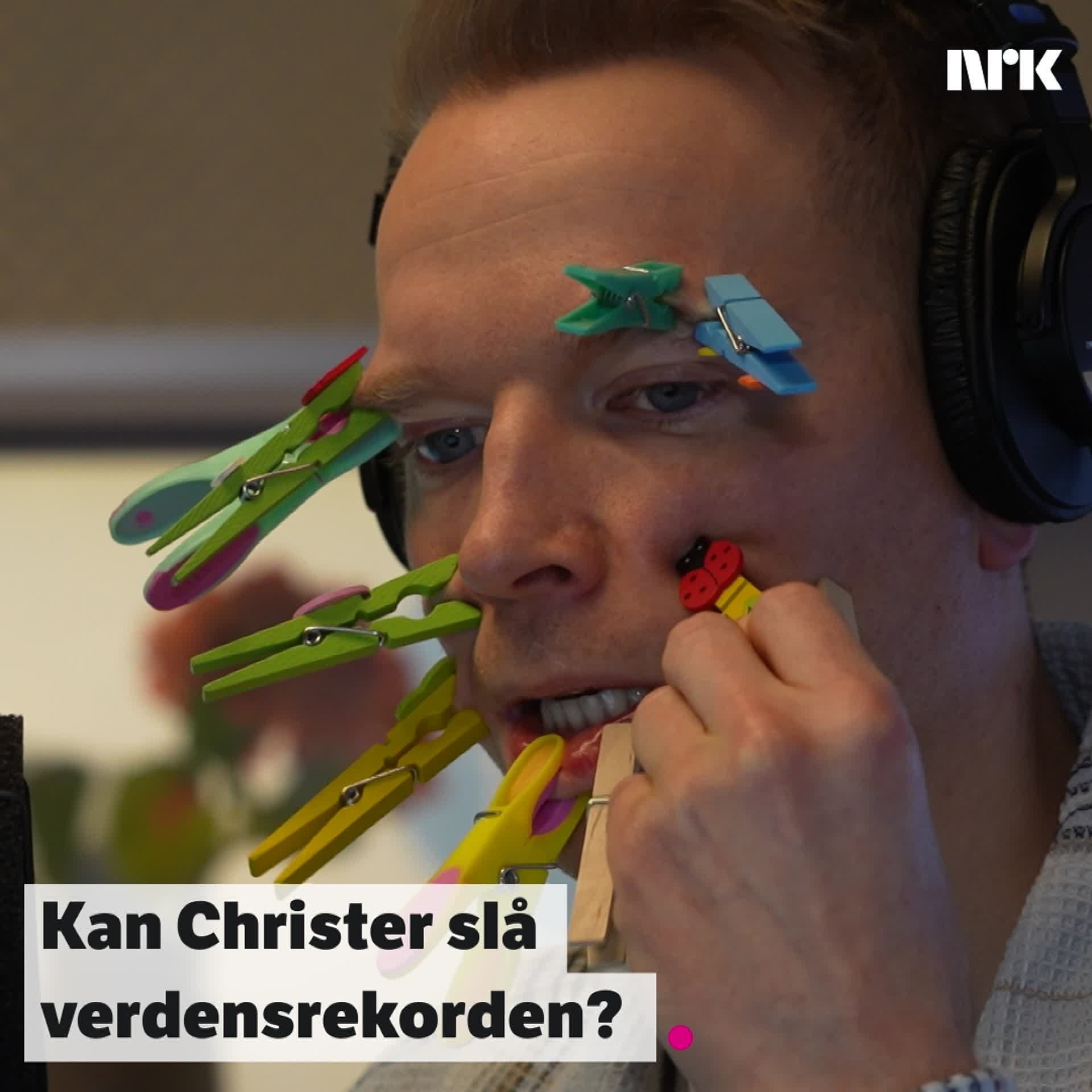 Her prøver Christer å slå verdensrekorden – NRK