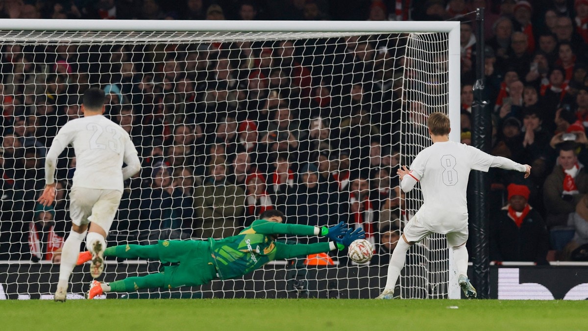 Ødegaard bommet på straffe da United slo Arsenal ut av FA-cupen