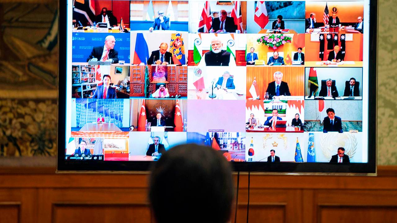 G20 land ledere har videomøte på grunn av koronakrisen.