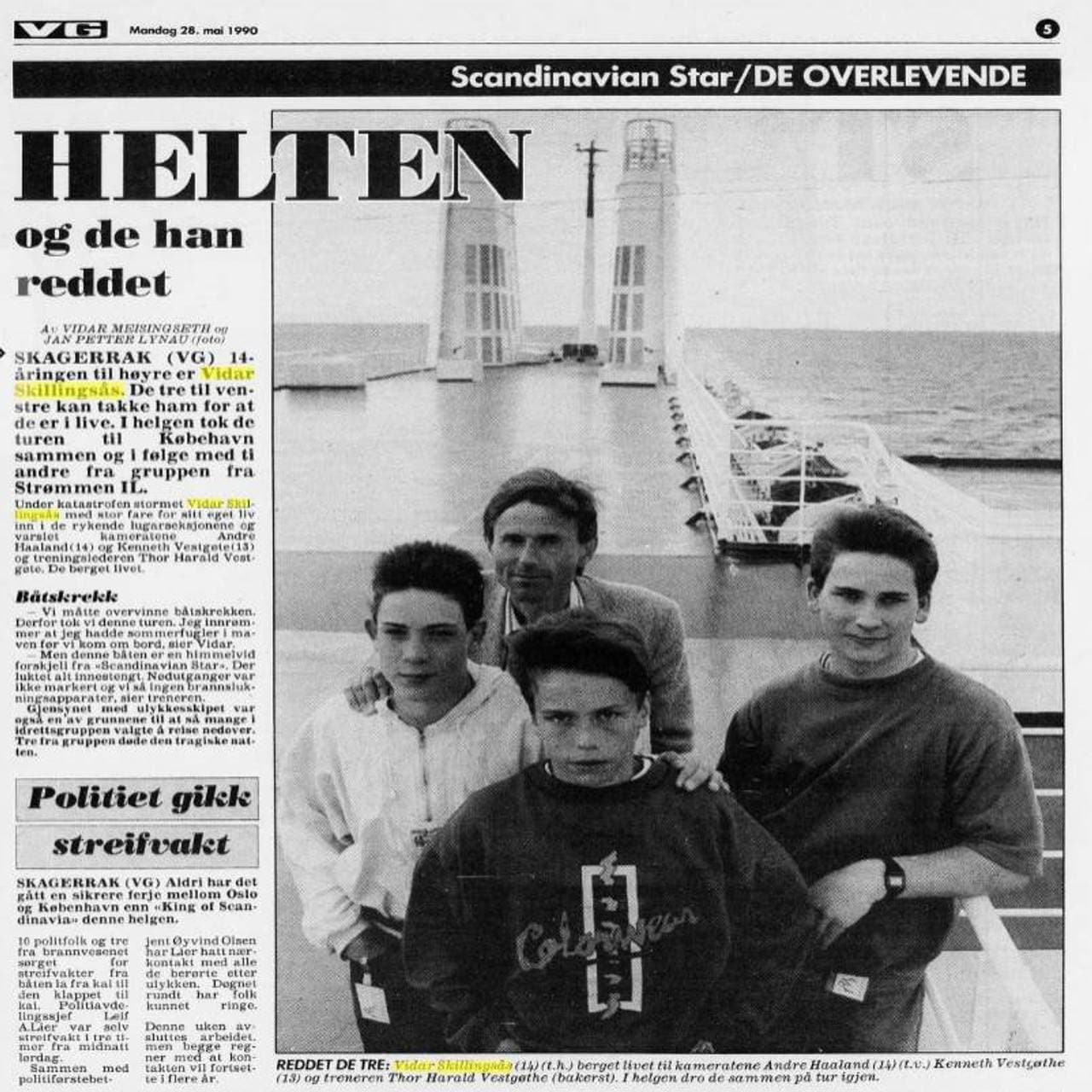Faksimile fra VG 28. mai 1990.