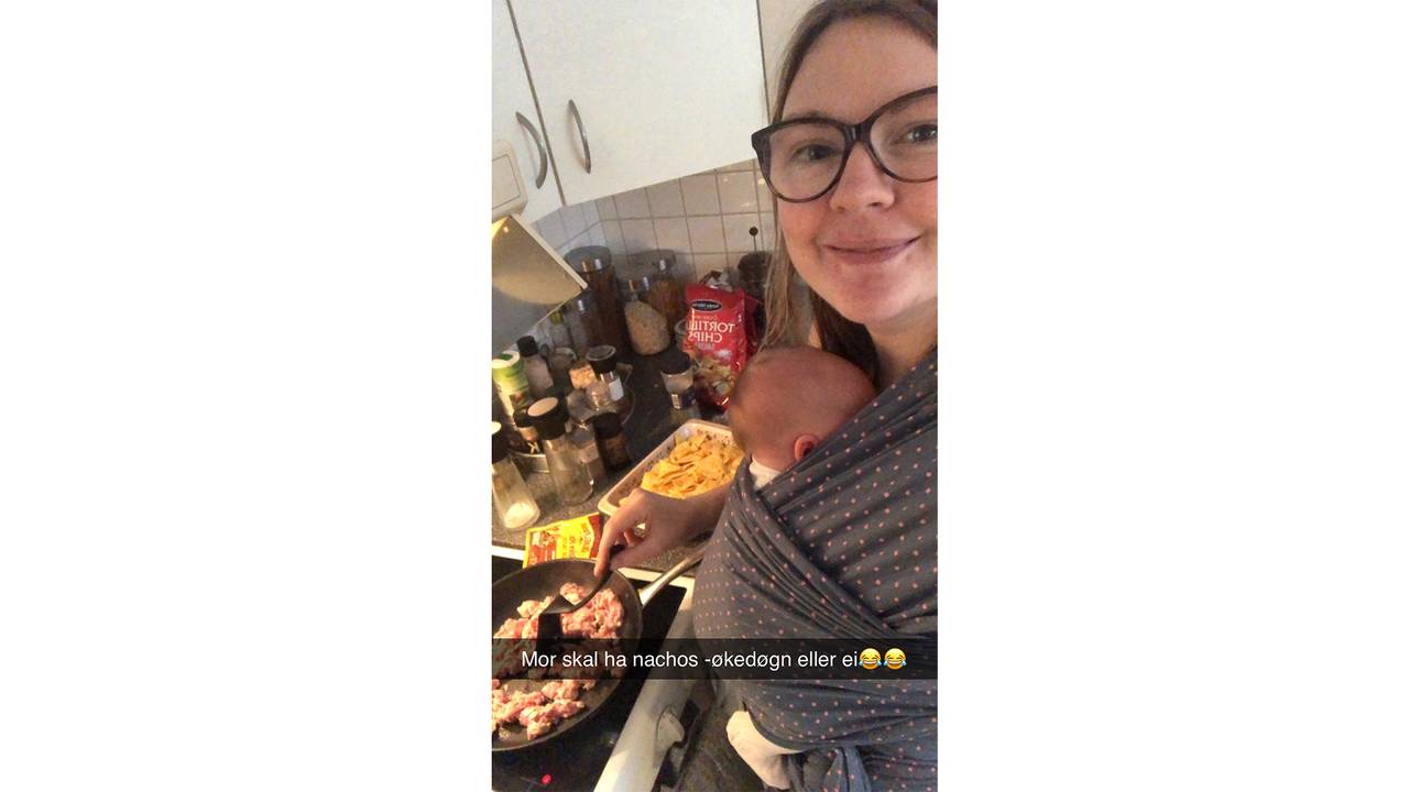 Marie lager nachos - tross økedøgn.