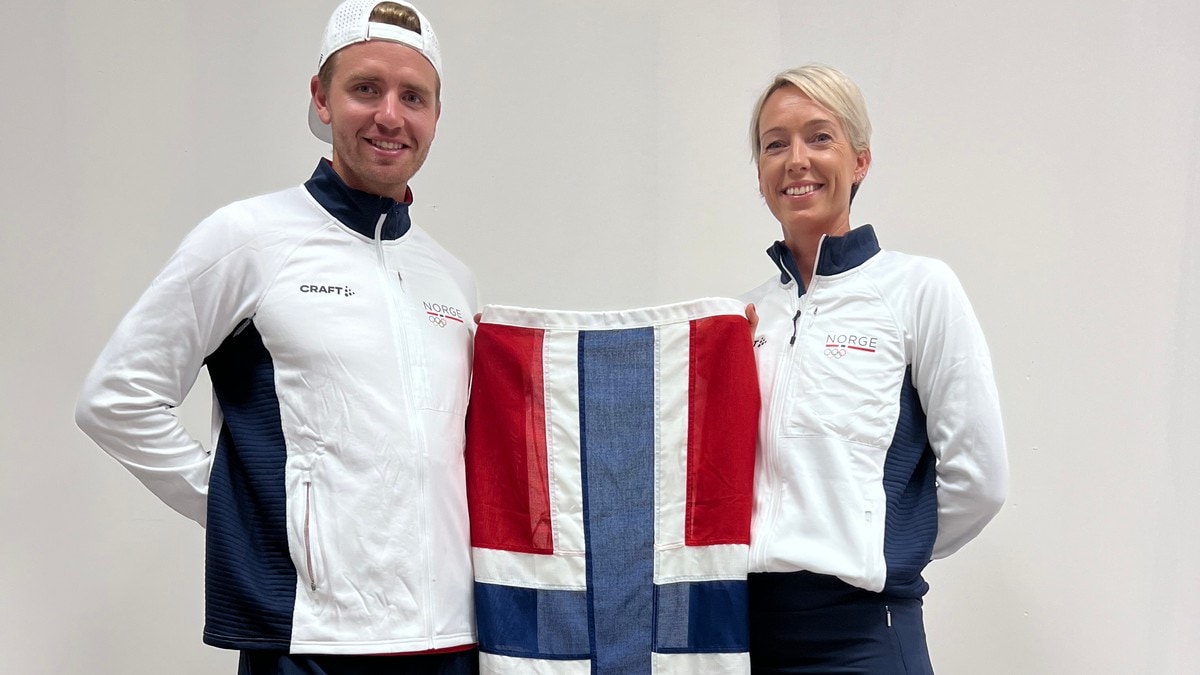 Katrine Lunde og Christian Sørum norske flaggbærere