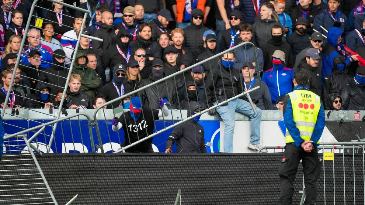 Vålerenga-fansen kastet gjerder, bluss og glass - kapteinen forsvarer supporterne